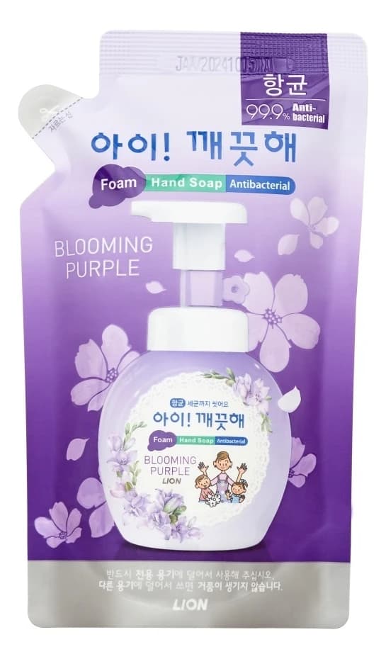 LION Пенное мыло для рук Foam Hand Soap Blooming Purple (фиалка) Мыло