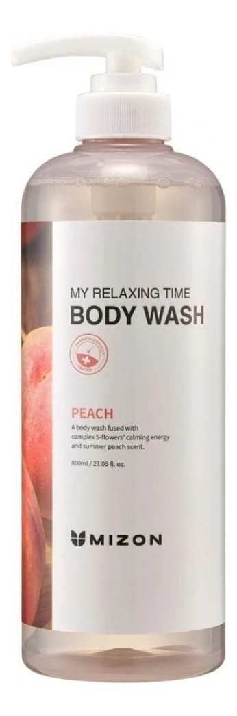 Mizon Гель для душа с экстрактом персика My Relaxing Time Body Wash Peach