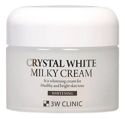 3W CLINIC Крем для лица осветляющий на основе молока Crystal White Milky Cream