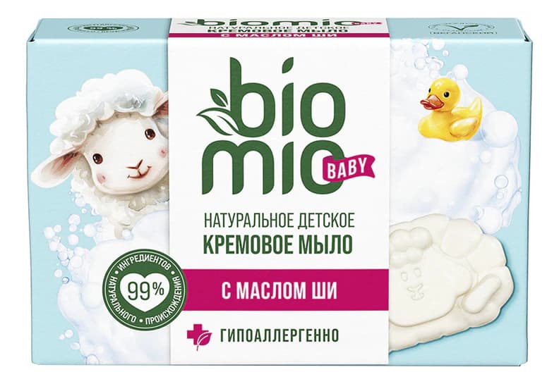 BioMio Натуральное детское крем-мыло с маслом ши Baby Bio-Soap