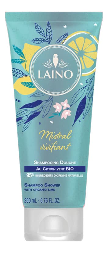 Laino Шампунь-гель для душа Лайм Shampooing Douche Mistral Vivifiant