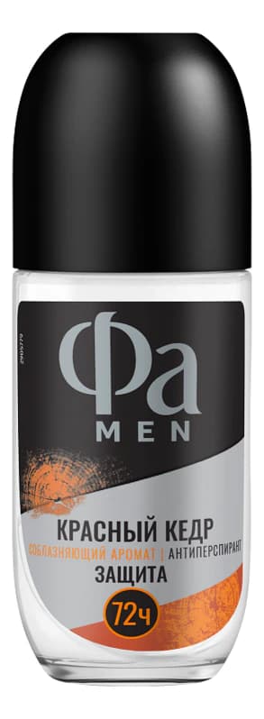 Фа Шариковый дезодорант для тела Красный кедр 72ч Men