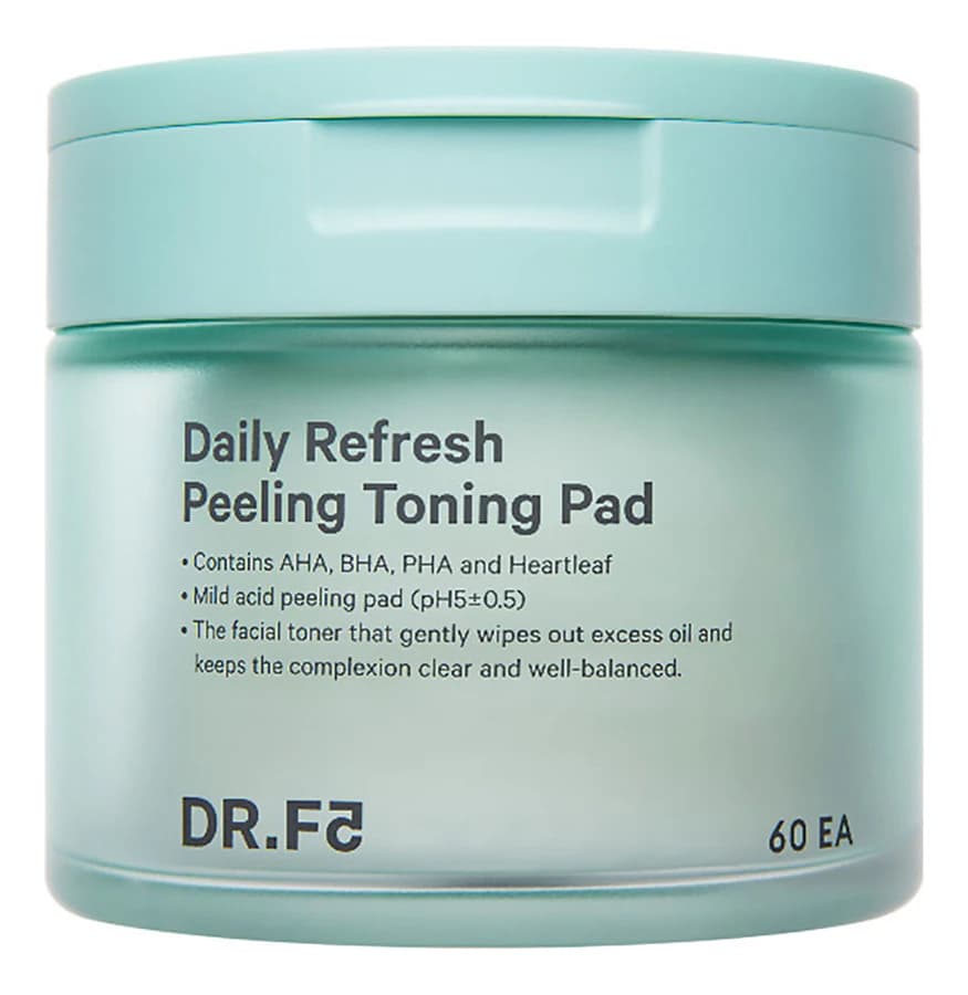 Dr.F5 Тонизирующие пэды для глубокого очищения Daily Refresh Peeling Toning Pad Пэды