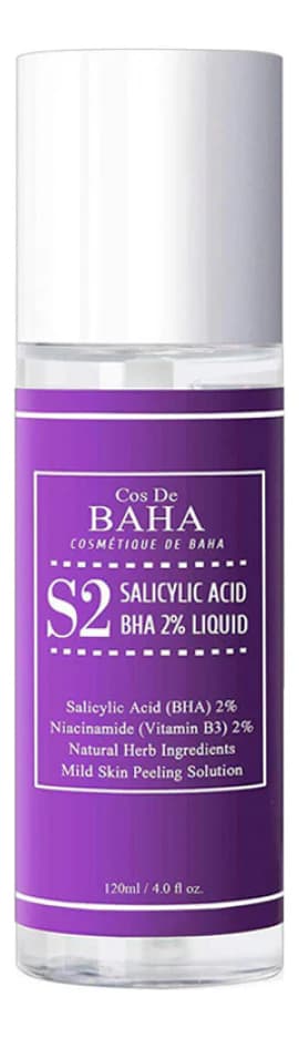 Cos De Baha Тонер для проблемной кожи лица с салициловой кислотой Salicylic Acid BHA 2% Liquid
