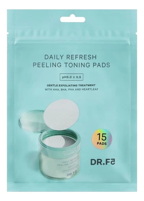 Dr.F5 Тонизирующие пэды для глубокого очищения Daily Refresh Peeling Toning Pad Пэды 15*