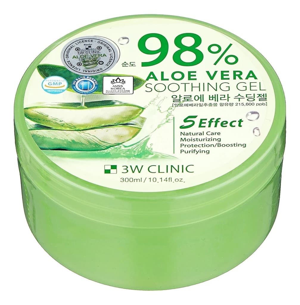 3W CLINIC Гель универсальный c алоэ Aloe Vera Soothing Gel 98%