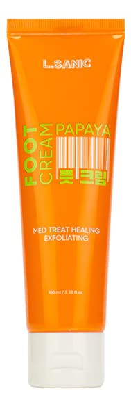 L.Sanic Пилинг-крем для ног с экстрактом папайи Med Treat Healing Exfoliating Foot Cream Papaya
