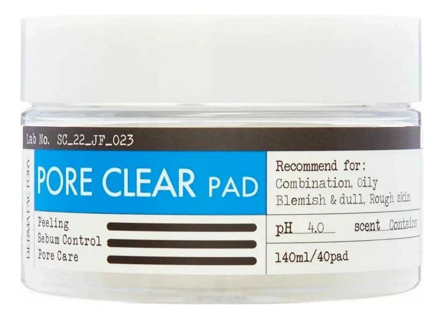 Derma Factory Очищающие пэды для лица Pore Clear Pad /140мл