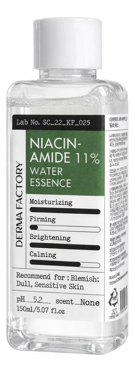 Derma Factory Тонер-эссенция для лица с ниацинамидом Niacinamide 11% Water Essence