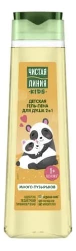 Чистая линия Детская гель-пена для душа 2 в 1 Kids 1+