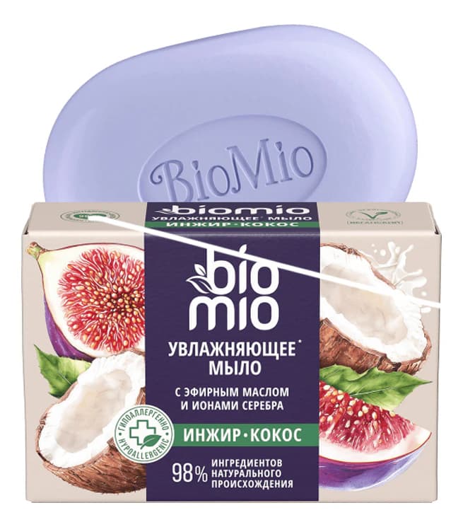 BioMio Натуральное мыло Экстракт инжира и баттер кокоса Vegan-Soap Superfood