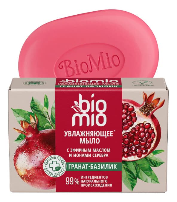 BioMio Натуральное мыло Гранат и базилик Vegan-Soap Aromatherapy