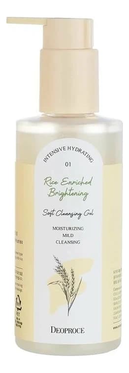 Deoproce Гель для умывания с экстрактами злаковых культур Rice Enriched Brightening Soft Cleansing Gel