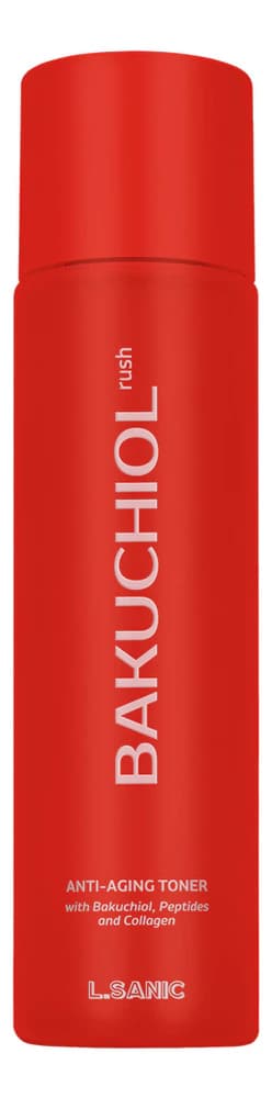 L.Sanic Антивозрастной тонер для лица с бакучиолом, пептидами и коллагеном Bakuchiol Rush Anti-Aging Toner