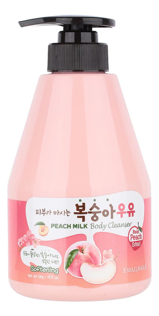 Welcos Гель для душа с экстрактом персика Kwailnara Peach Milk Body Cleanser