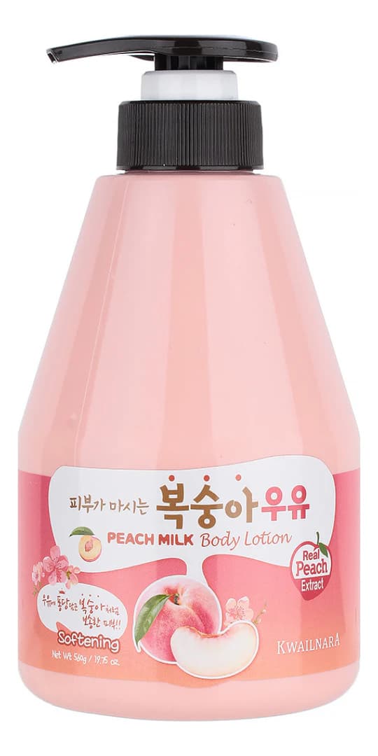 Welcos Лосьон для тела с экстрактом персика Kwailnara Peach Milk Body Lotion