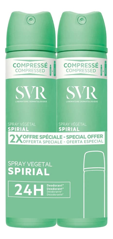 SVR Растительный спрей дезодорант Spirial Spray Vegetal Спрей 2*