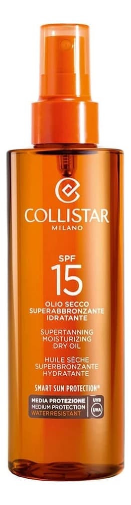 Collistar Сухое масло-спрей для загара лица и тела Olio Secco Superabbronzante Idratante SPF15