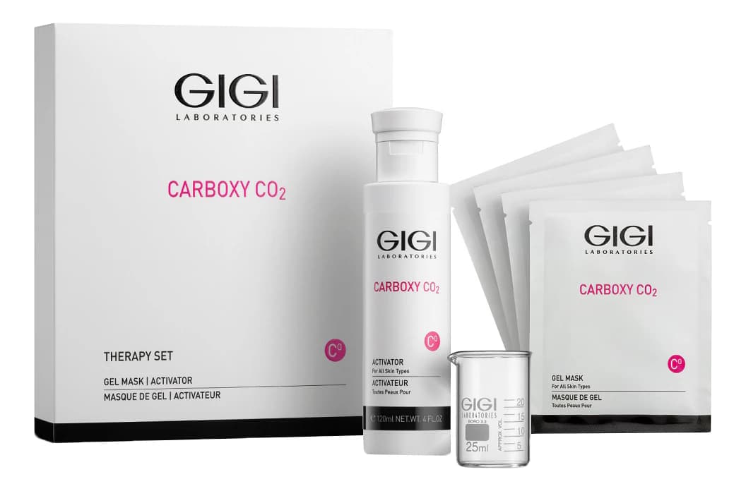 GiGi Набор для карбокситерапии Carboxy CO2 (маска 5шт + гель активирующий 120мл