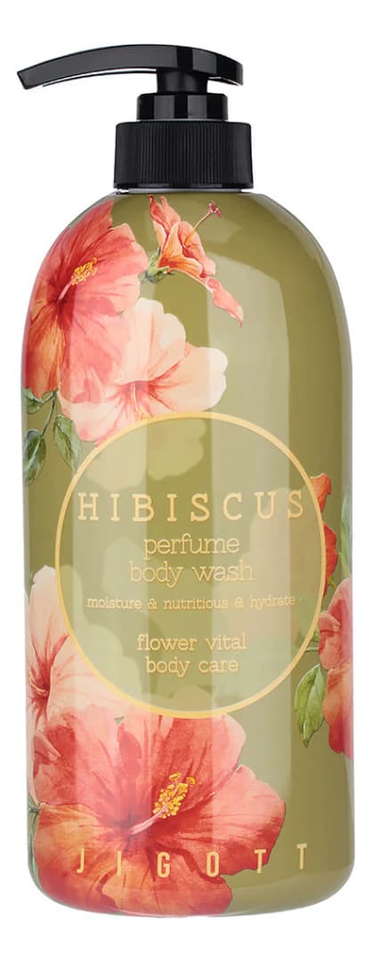 Jigott Парфюмированный гель для душа с экстрактом гибискуса Hibiscus Perfume Body Wash