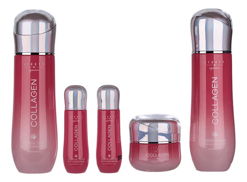 Jigott Набор для лица с коллагеном Signature Collagen Essential Skin Care 3 (тонер 150/ + эмульсия 150/30мл + крем 50мл