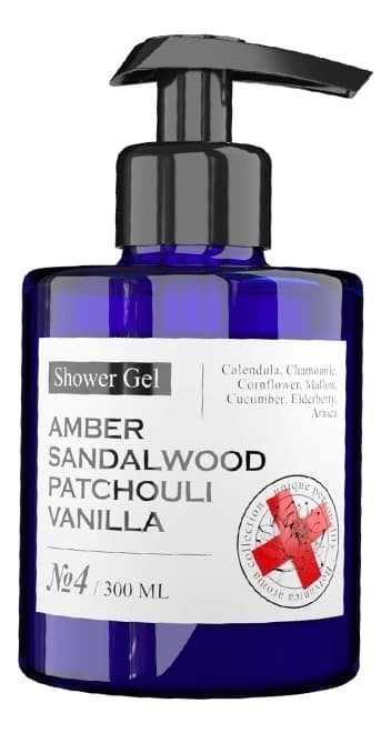 Maniac Gourmet Парфюмированный гель для душа No4 Shower Gel (амбра, сандал, пачули, ваниль