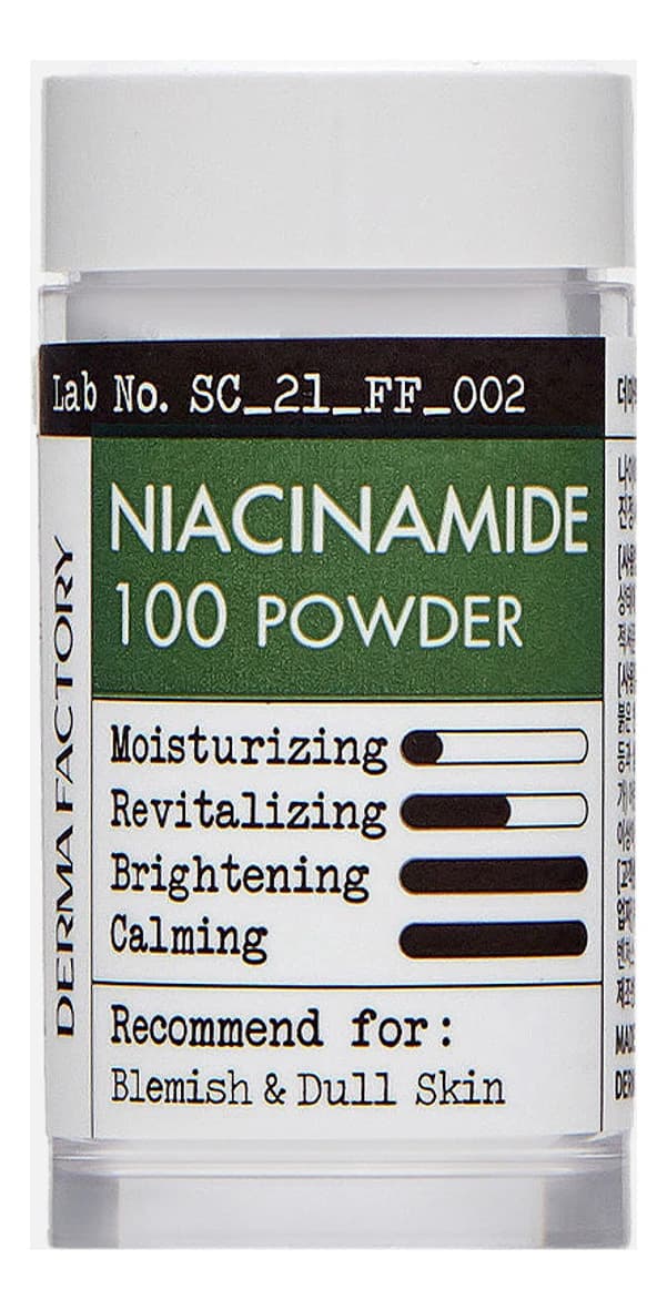 Derma Factory Косметический порошок ниацинамида для ухода за кожей Niacinamide 100 Powder