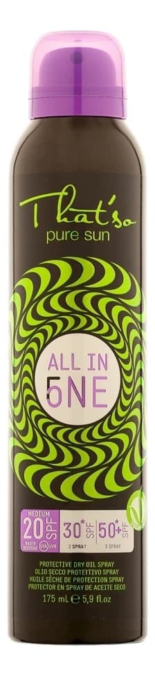 That'so Универсальный натуральный солнцезащитный спрей для тела All In One SPF20/30*/50+