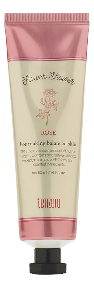 TENZERO Крем для рук и ногтей с ароматом розы Flower Shower Hand & Nail Cream Rose