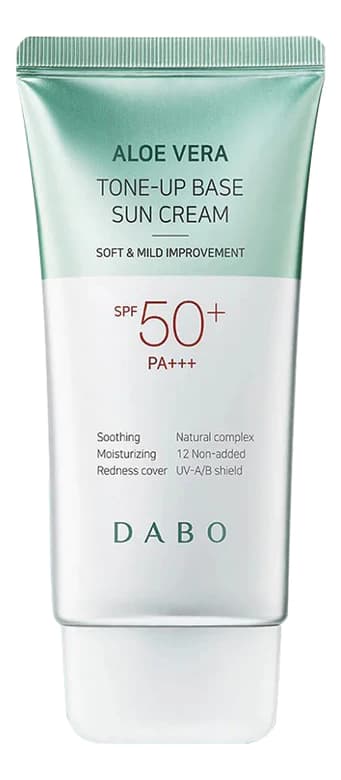 DABO Солнцезащитный крем с тонирующим эффектом Aloe Vera Tone-Up Base Sun Cream SPF50+ PA+++