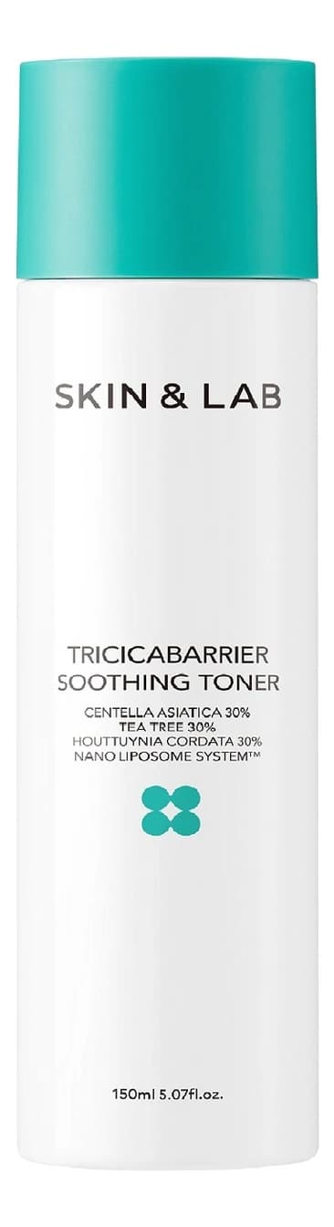 Skin & Lab Тонер для лица с экстрактами центеллы азиатской и чайного дерева Tricicabarrier Soothing Toner