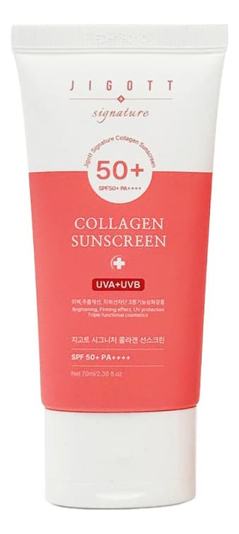 Jigott Солнцезащитный крем для лица с коллагеном Signature Collagen Sunscreen SPF50+ PA++++