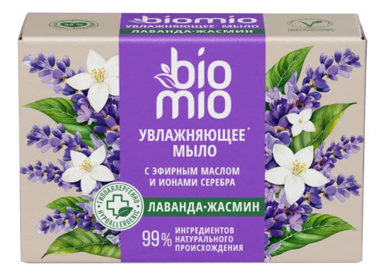 BioMio Натуральное мыло Лаванда и жасмин Vegan-Soap Aromatherapy