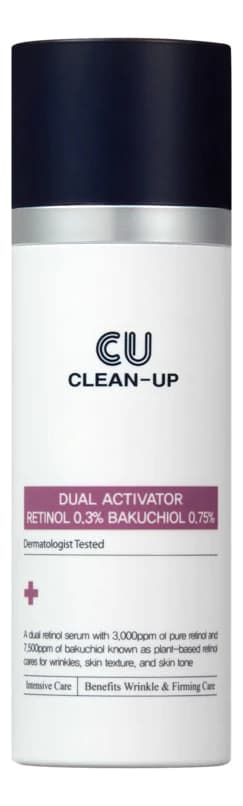 CUSKIN Сыворотка-активатор для лица двойного действия Clean-Up Dual Activator Retinol 0,3% Bacuchiol 0,75%