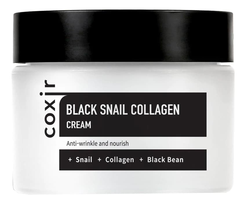 Coxir Крем для лица с коллагеном и муцином черной улитки Black Snail Collagen Cream Крем