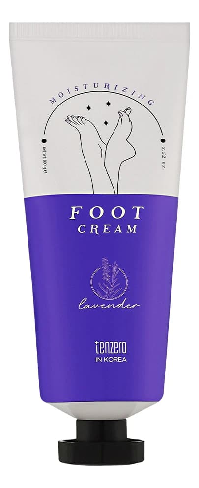 TENZERO Увлажняющий крем для ног с ароматом лаванды Moisturizing Foot Cream Lavender
