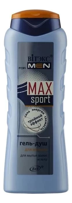 Витэкс Гель-душ для волос и тела For Men Max Sport