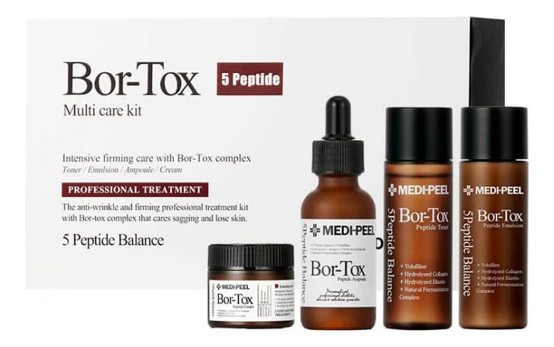 Medi-Peel Набор для лица с эффектом ботокса Peptide-Tox Bor Multi Care (тонер + эмульсия 30мл + сыворотка 30мл + крем 50мл)