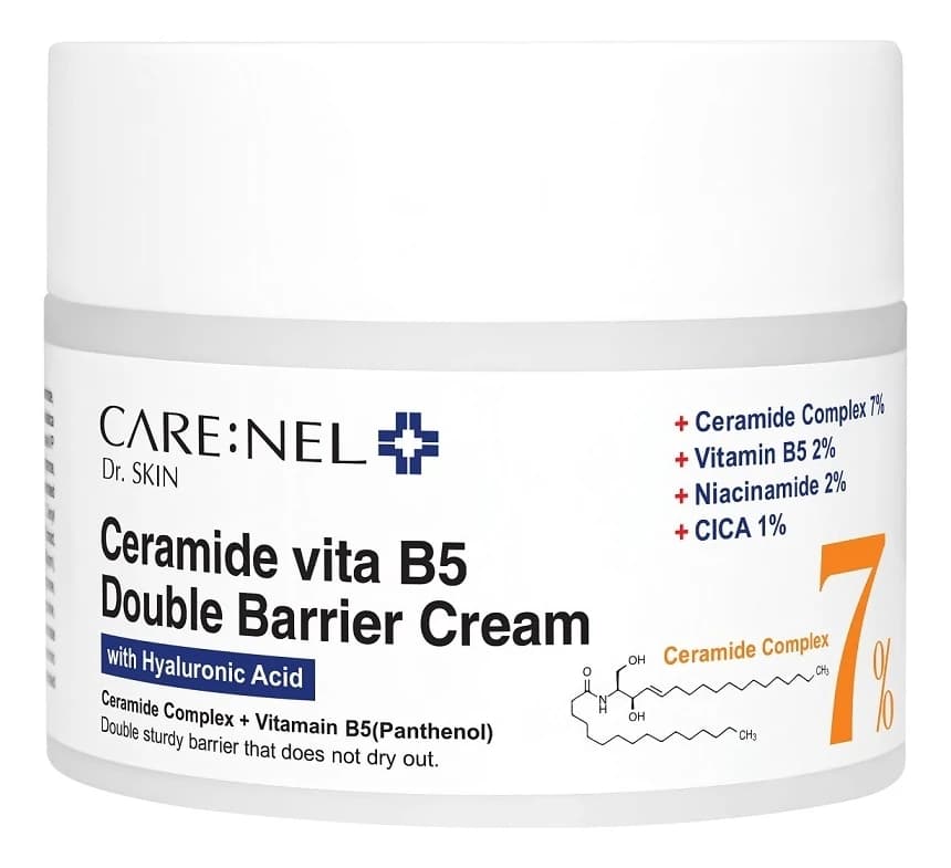 CARE:NEL Крем для лица с витамином В5 и керамидами Ceramide Vita B5 Double Barrier Cream