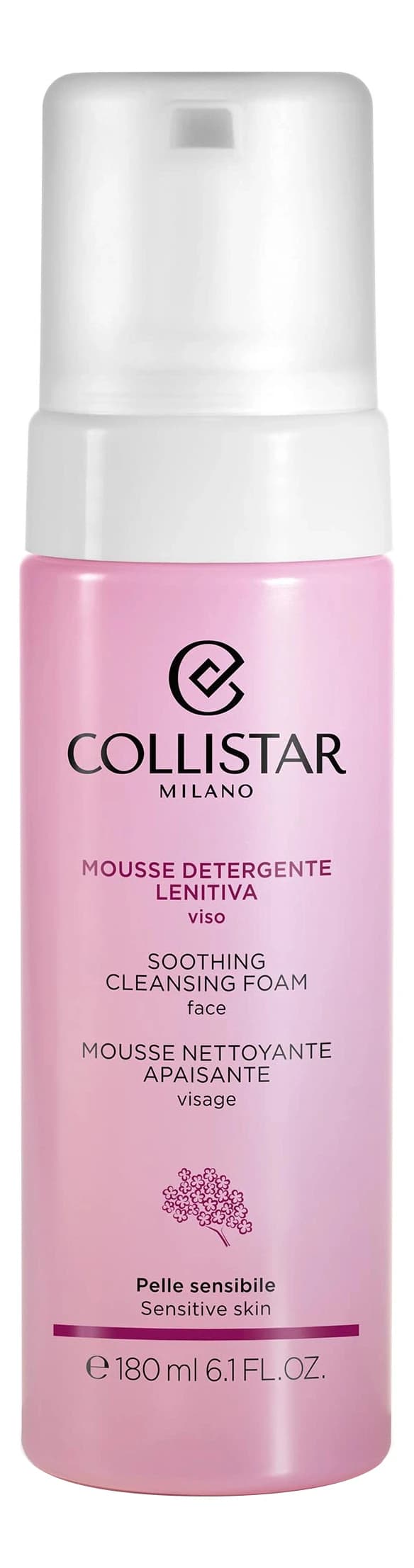 Collistar Успокаивающая очищающая пенка для умывания Mousse Detergente Lenitiva