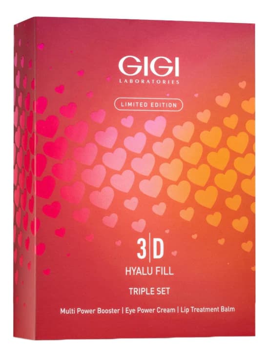 GiGi Набор 3D Hyalu Fill Limited Edition (крем-сыворотка д/лица + крем для кожи вокруг глаз 20мл + бальзам д/губ 20мл)
