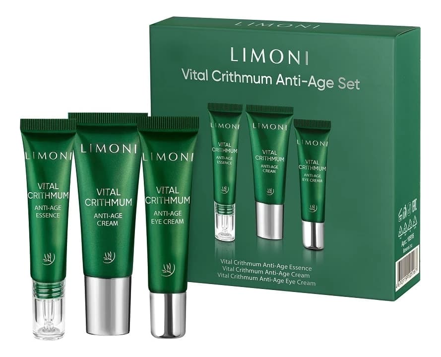 Limoni Набор для лица с критмумом Vital Crithmum Anti-Age (крем д/глаз + крем 25мл + эссенция 15мл)
