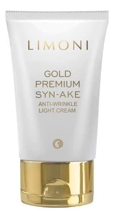 Limoni Легкий крем для лица со змеиным ядом и золотом Gold Premium Syn-Ake Anti-Wrinkle Light Cream