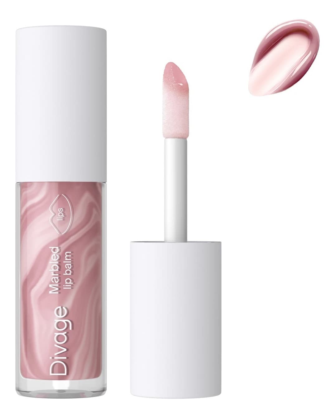 Divage Бальзам для губ Marbled Lip Balm 01 розовый нюд