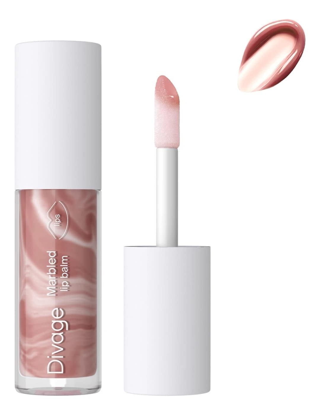 Divage Бальзам для губ Marbled Lip Balm 03 теплый розовый