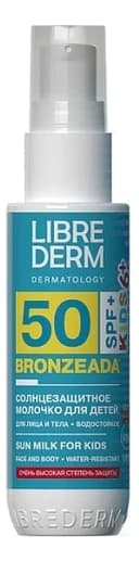 Librederm Солнцезащитное молочко для детей Bronzeada Full Spectrum SPF50+ Молочко