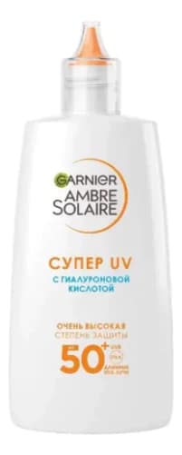 GARNIER Солнцезащитный флюид для лица с гиалуроновой кислотой Супер UV Ambre Solaire SPF50+