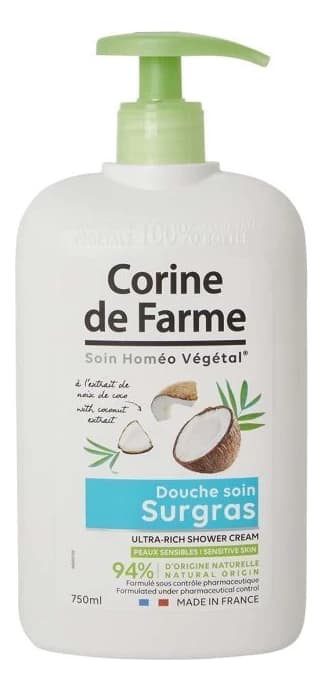 Corine de Farme Насыщенный крем для душа с экстрактом кокоса Surgras Ultra-Rich Shower Cream