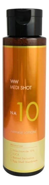 Meishoku Лосьон-эссенция для ухода за зрелой кожей лица с ниацинамидом Medi Shot Na10 Wrinkle Lotion