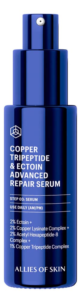 Allies of Skin Восстанавливающая сыворотка для лица с трипептидом меди и эктоином Copper Tripeptide & Ectoin Advanced Repair Serum Сыворотка